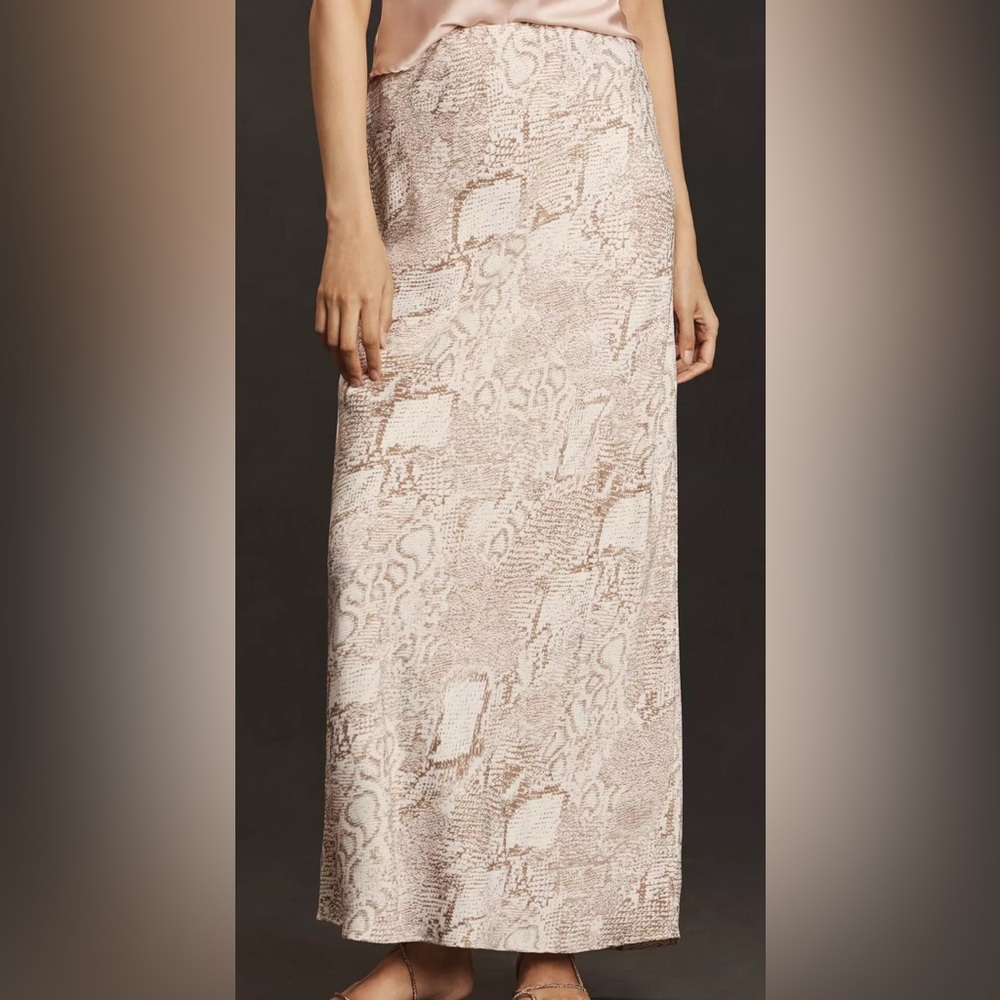 Anthropologie | The Tilda Maxi Slip Skirt: Medium Snake Print M